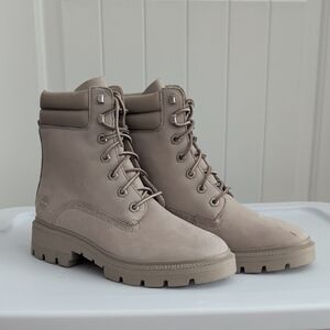 Timberland Women’s Lace-Up Ankle Boots in Taupe